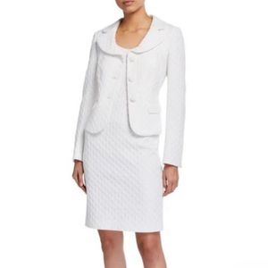 Albert Nipon White Dress Suit Set, Size‎ 8, NWT